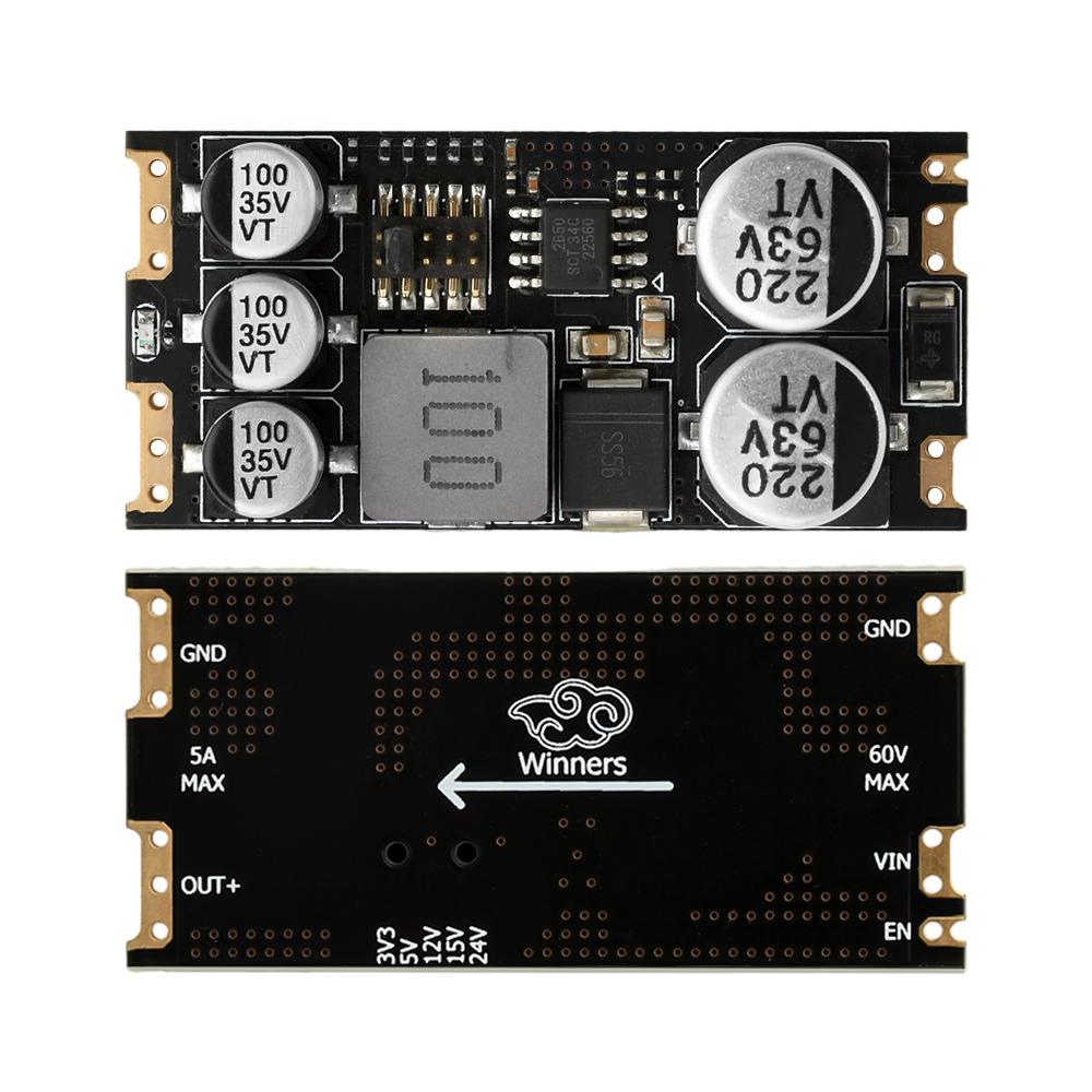 DC-DC DC Step-Down Power Module 5-55V Input 3.3V/5V/12V/15V/24V 5A Output Support SMD Plug-in Leads Buck Converter