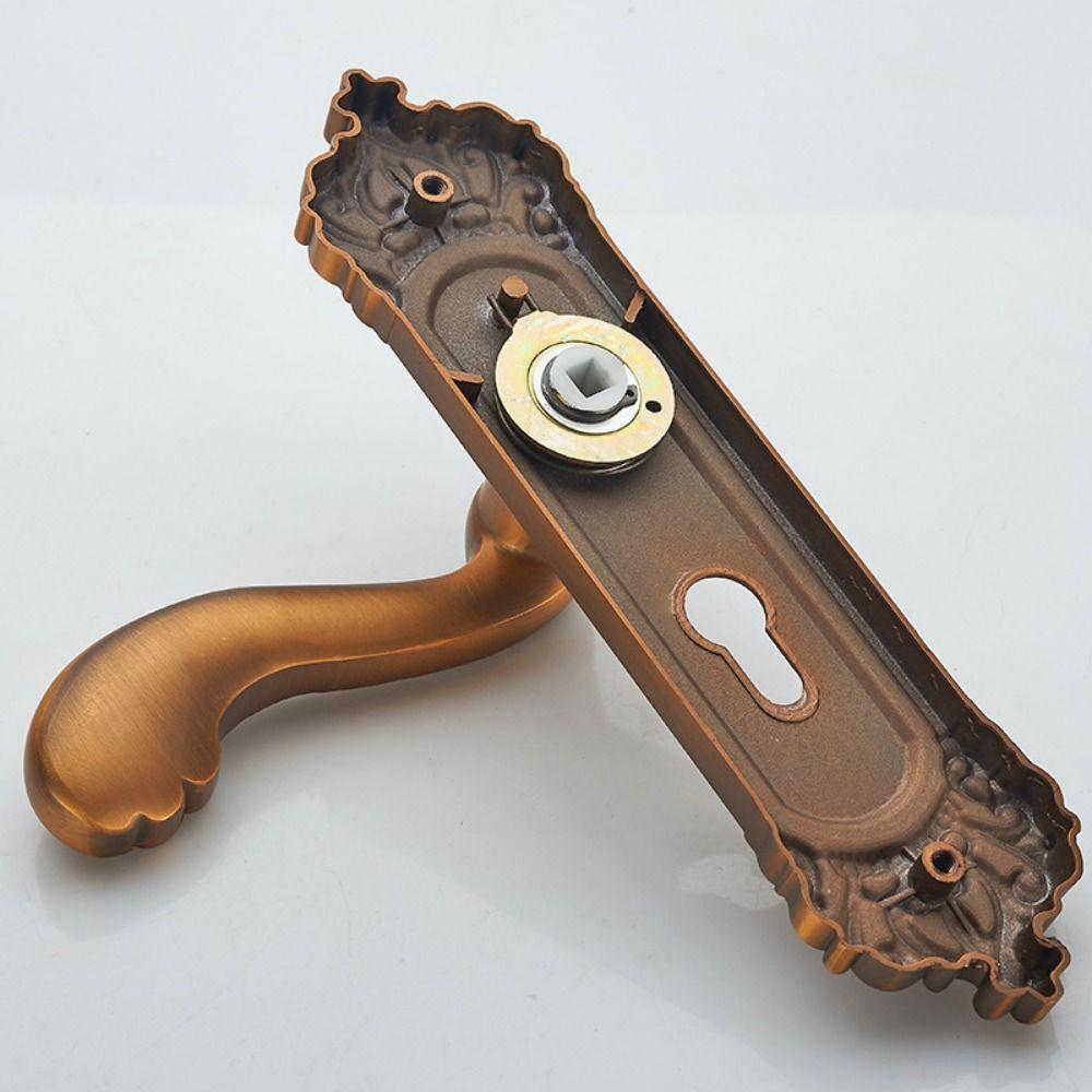 Anti-theft Door Handle Locks Set Vintage Interior Door Knobs Retro Security Lock Bedroom