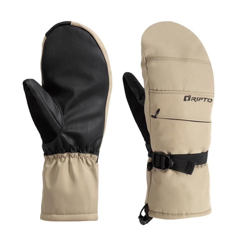 Tingbai Утолщенные теплые горнолыжные перчатки со встроенной защитой запястья