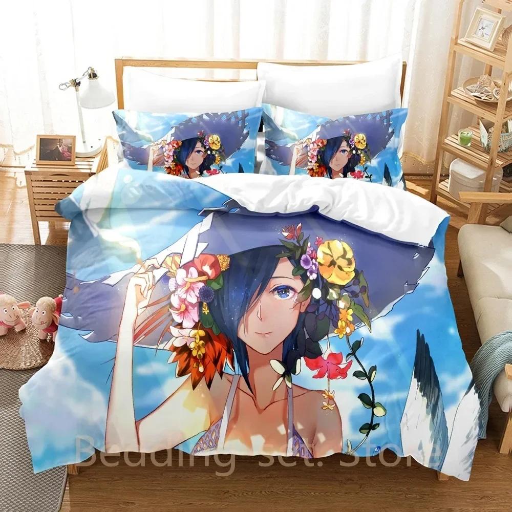 Tokyo Ghoul Touka Kirishima Bedding Set Single Twin Full Queen King Size Bed Set Adult Kid Bedroom Duvetcover Sets Anime