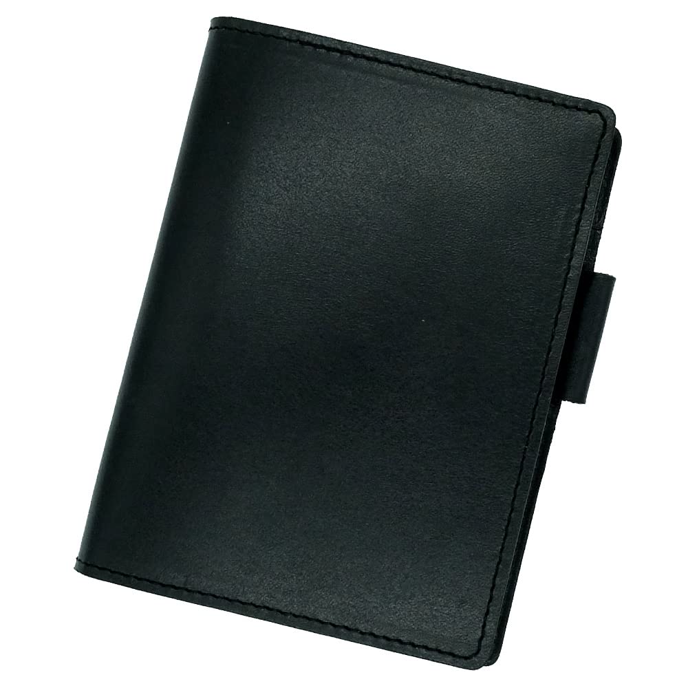

Rhodia 12 Horizontal Cover with Pen Genuine Leather in with One RHODIA Notepad No. Holder, (Made Japan) (Black) чёрный