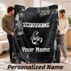Scorpions Personalized Flannel Blanket Custom Name Text Soft Throw Blanket Home Decor