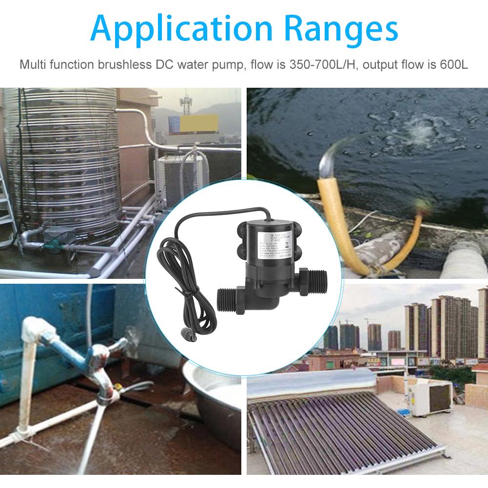 JT-600D Multi Functional Micro DC Brushless Water Pump Mini Booster Pump 24V G1/2in