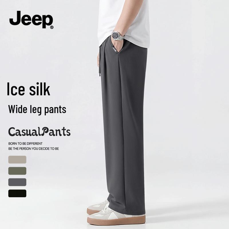 

JEEP Men s Ice Silk Quick-Dry Wide Leg Casual Pants M