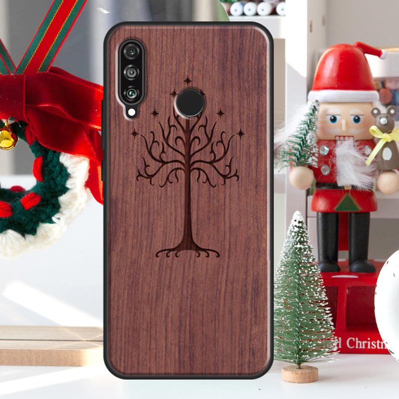 Tree Flower Bamboo Wood For Huawei Nova 9 10 SE 11 Pro Y60 Y70 Y90 Y61 Y91 Y72 Y73 12i 11i 8i P20 P30 P40 Lite Case