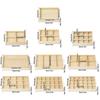 Wooden Jewelry Display Tray Multi-grid Stackable Card Box Jewelry Storage Box