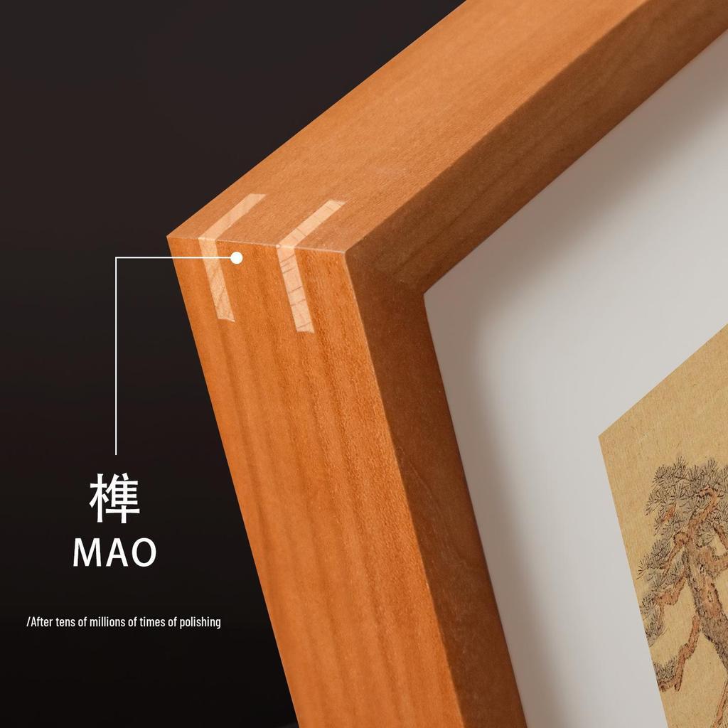 American Cherry Wood DIY Picture Frame for Paintings, Puzzles, Photos, and Calligraphy