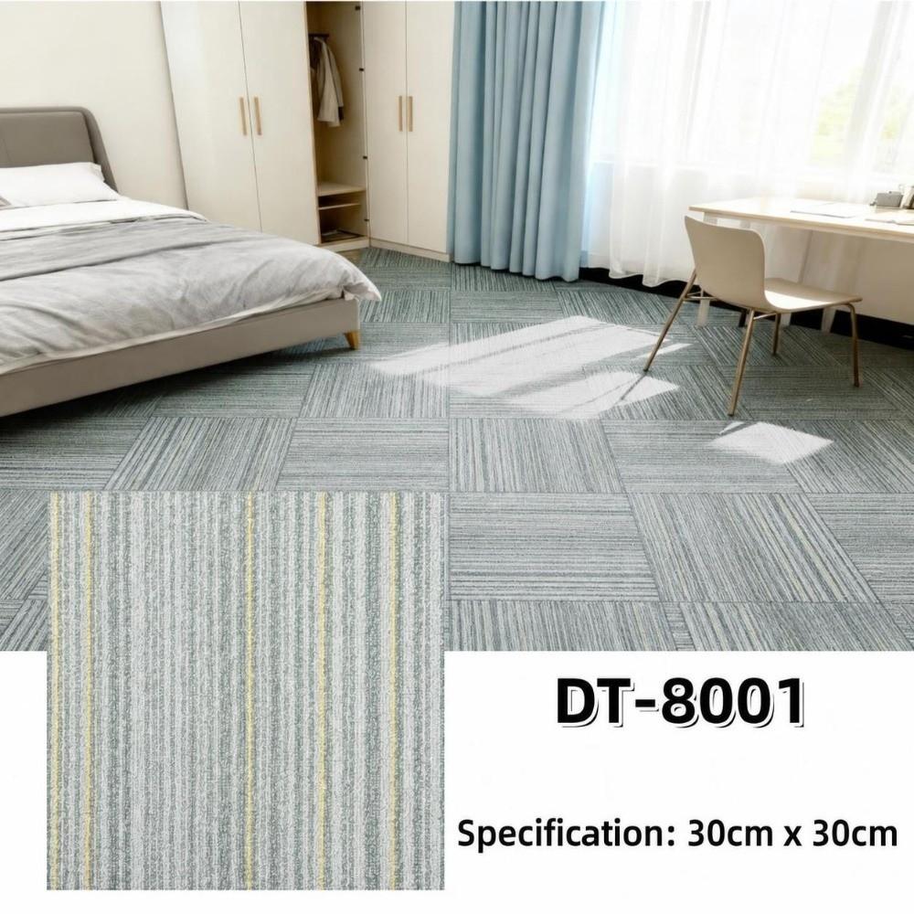 Waterproof PVC Floor Tile Imitation Carpet Texture Wall Floor Decal Living Room Dressup
