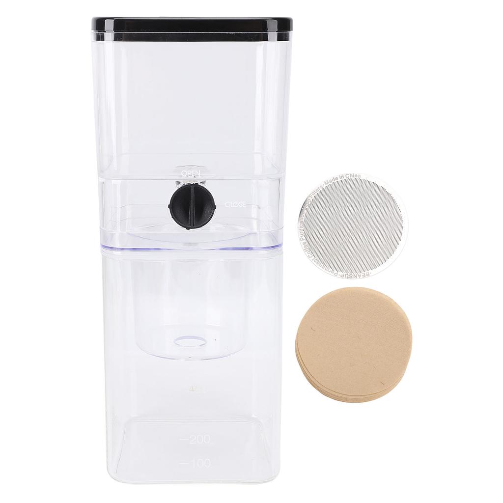 Ice Drip Coffee Pot Speed Adjustable 400ml Portable Ice Drip Cold Brew Pot for Coffee Making