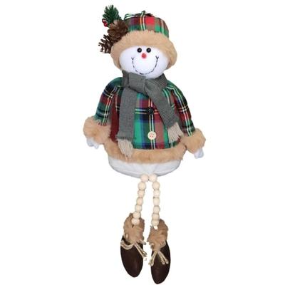 Minami Boeki Snowman Fabric Plush Doll Figurine Christmas Display Stand Santa Claus Snowman Gift
