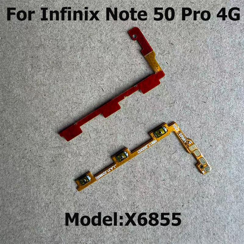 For Infinix Note 50 Pro 4G Power Volume Buttons Flex Cable Power On Off Volume Button Key Flex Cable Replacement X6855