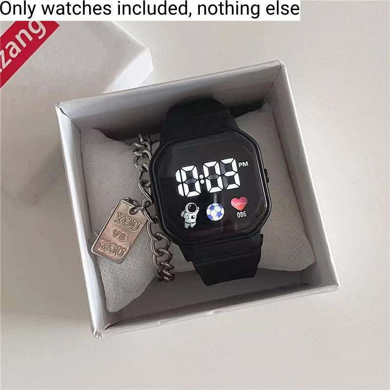 Hightech- und stilvolle Studenten-Sportuhr mit Einhorn-Design, wasserdicht und LED-Anzeige