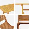 Garden Dining Set 5 pcs Brown Solid Acacia Wood