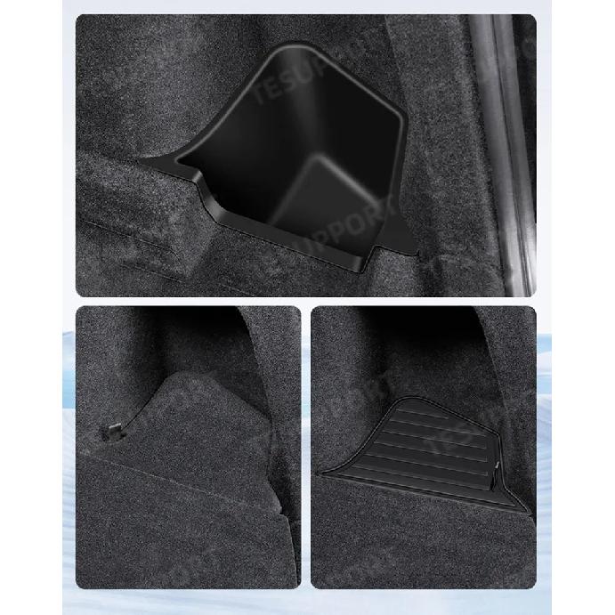For Tesla Model Y Juniper 2026 Accessories Rear Trunk Organizer Side Storage Box Stowing Tidying for Model Y Juniper 2025-2026