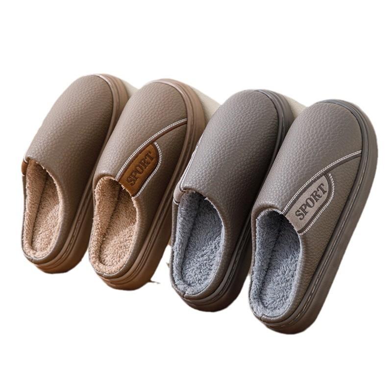 New Winter Cotton Slippers for Men, Indoor Anti-slip and Warm Thick-soled Cotton Slippers for Men