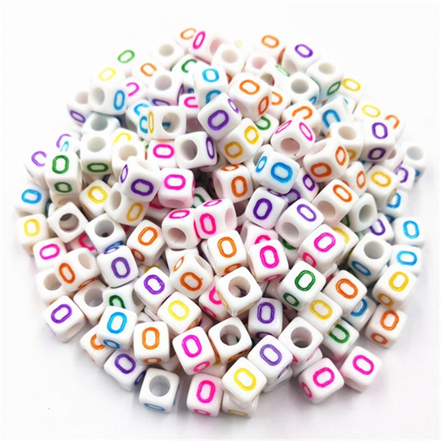 Acrylic Beads 100 Pcs/lot Letter Bead Jewelry Finding For DIY Necklace Bracelet Fashion Wholesale New 6mm High-quality