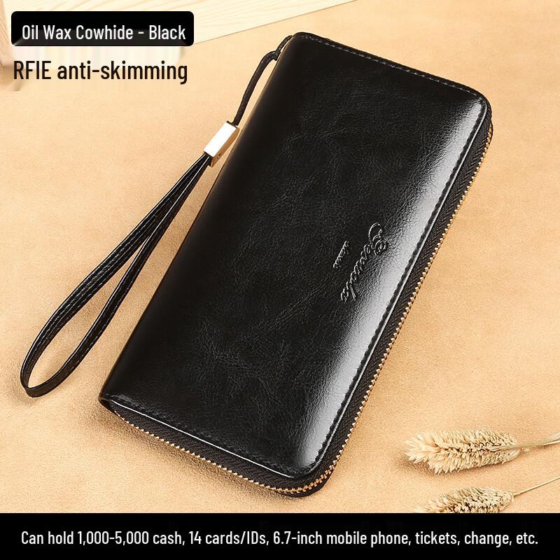 

GERUOLA Women s Long Leather Zipper Wallet