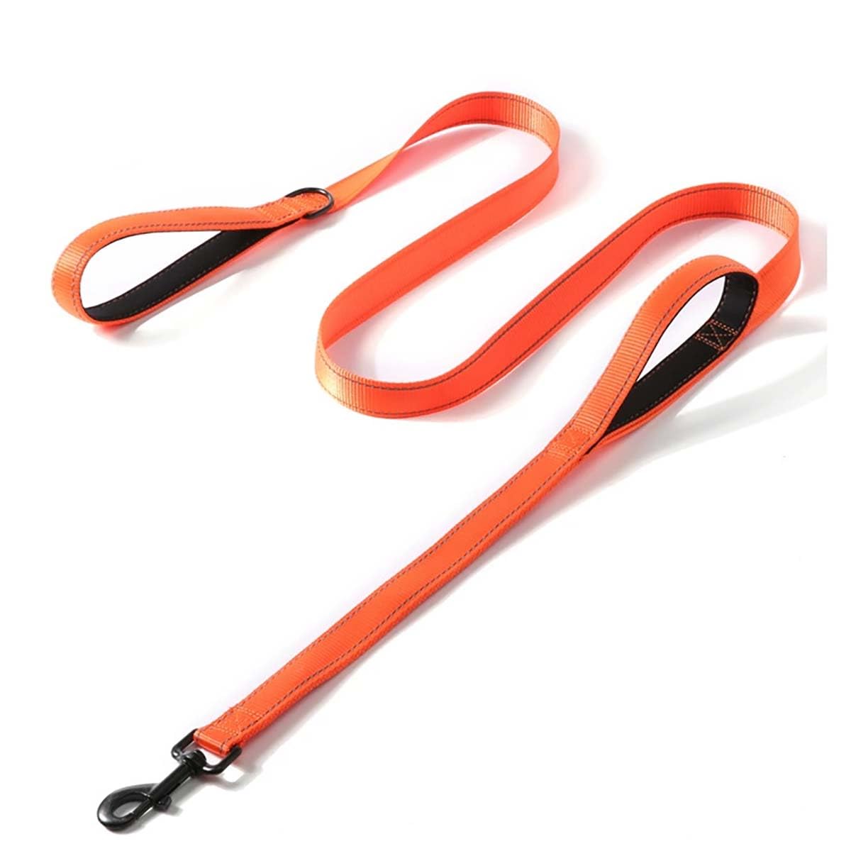 

PetGround Dog Double for Small and Medium with Soft Stylish Leash, Handle, Dogs, Sub-Grip, Reflective, Cushion, Durable, Cute, (Orange, 150cm) оранжевый
