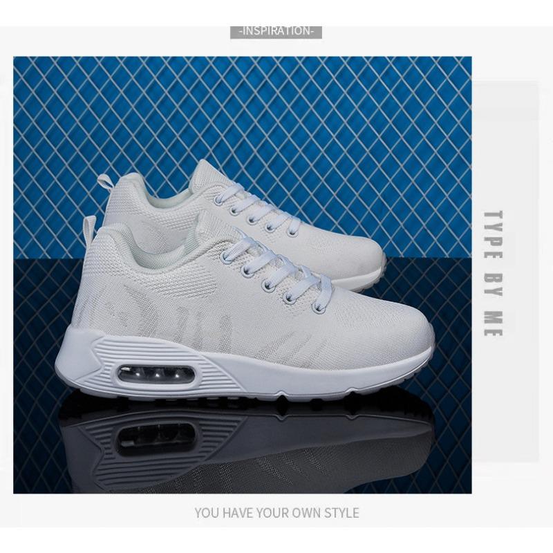 Весна Новые Дышащие Спортивные и Повседневные Туфли из Сетки Flyknit Корейское Издание — фото 11