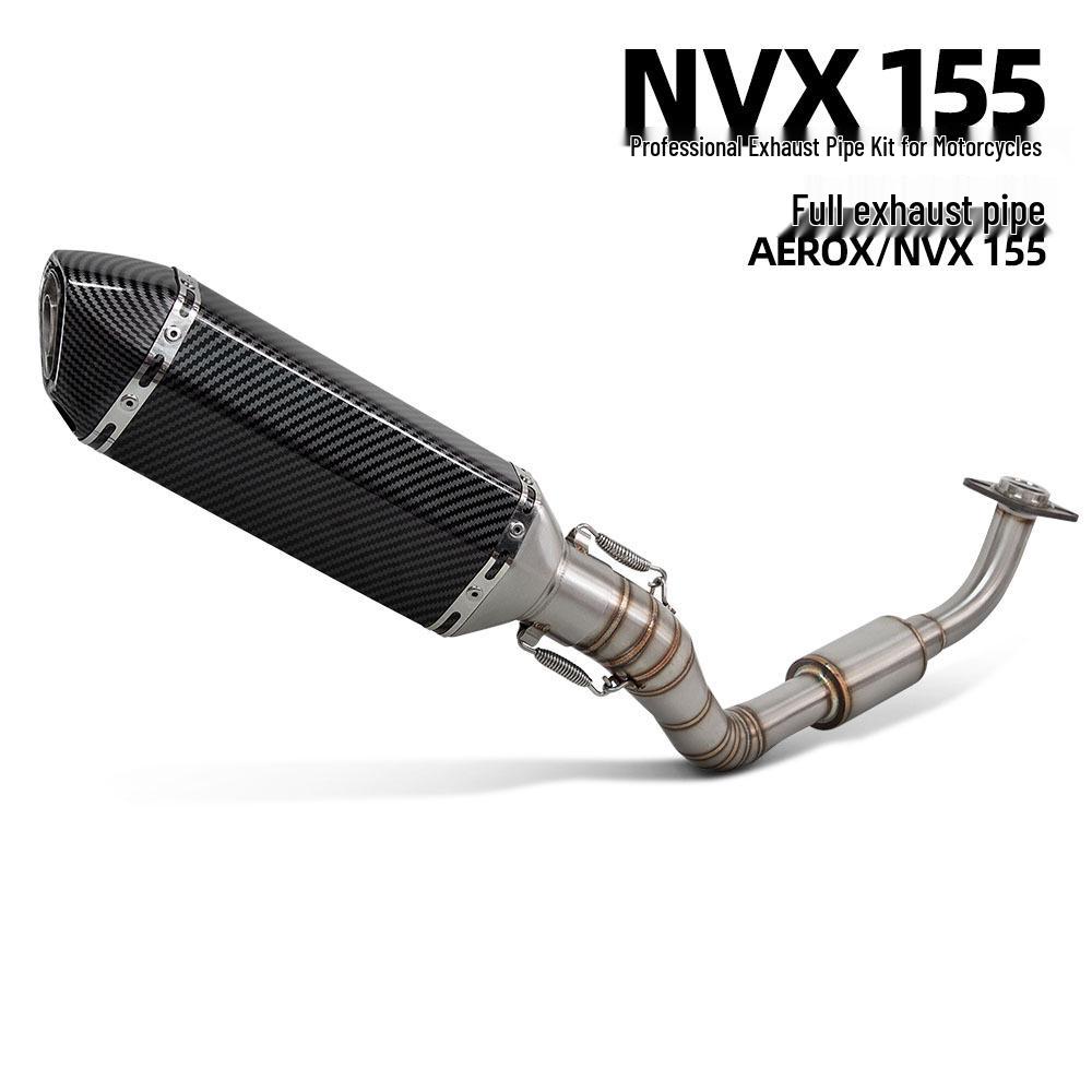 370mm Small Hexagon Exhaust Pipe for Yamaha NVX155 with Integrated Backpressure