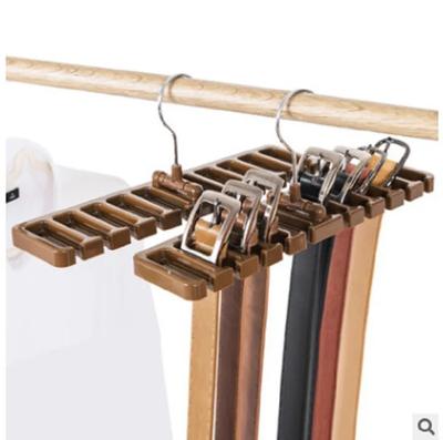 Tie Belt Hanger Wardrobe Closet Organizer 10 Card Slots Large Capacity Belt Storage Rack Scarf Tie Hanging Organizer Scarf Hook