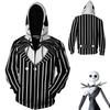 The Nightmare Before Christmas Jack Skellington 3d Cosplay Costume Hoodie With Vibrant Digital Print And Soft Breathable Material