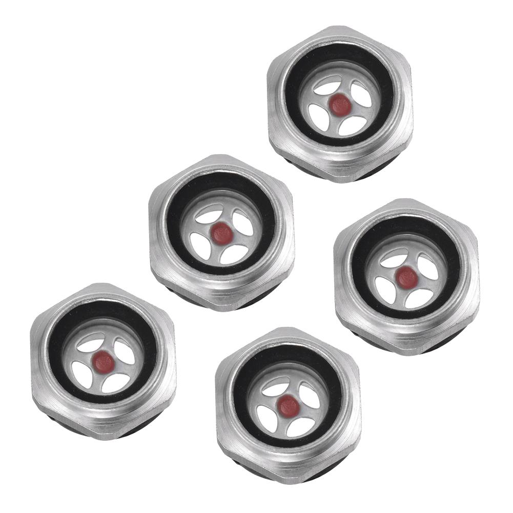 Högkvalitativ Aluminium Luftkompressor Oljenivåmätare Siktglas 12 Yttergänga för Enkel Installation (Paket om 5)