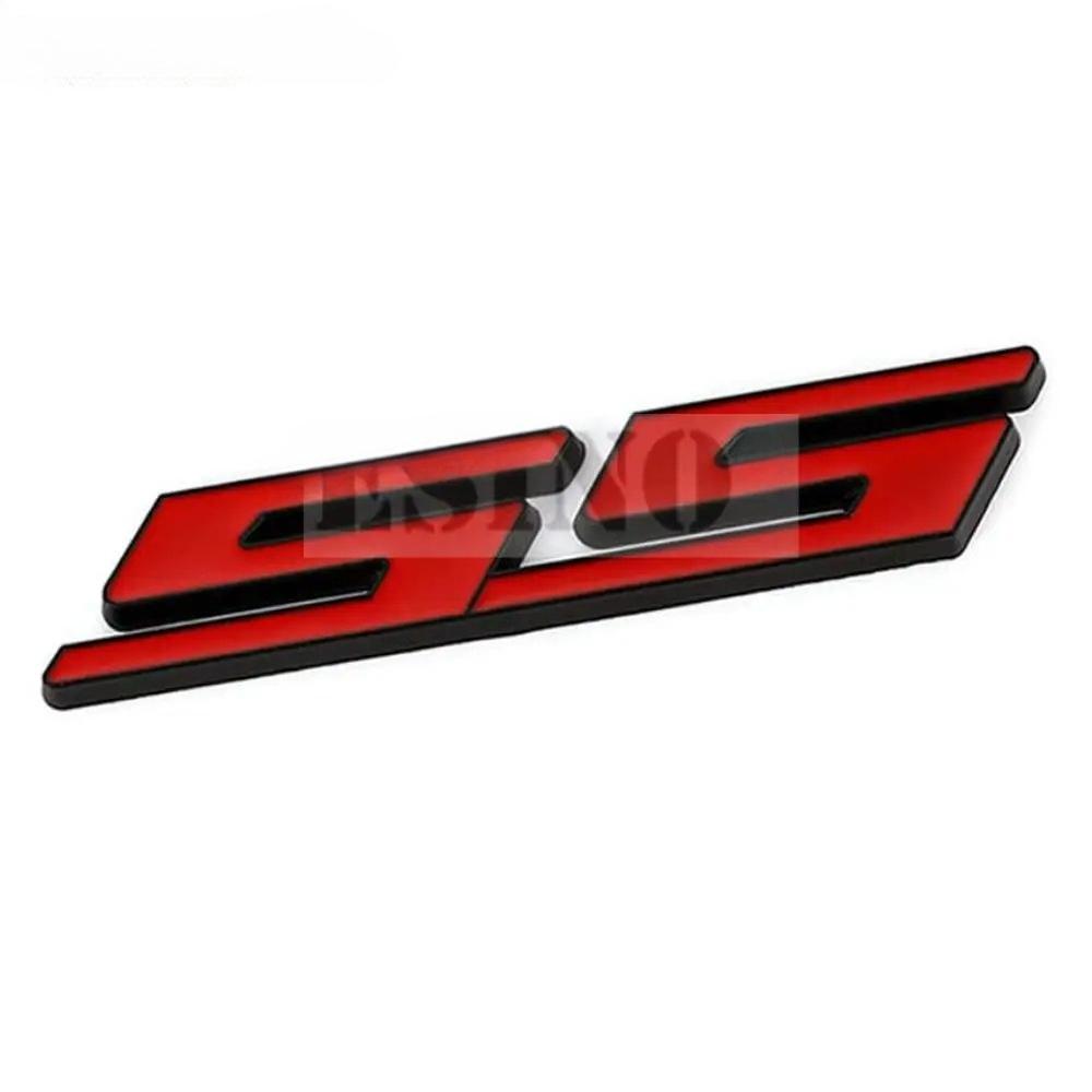 1Pc New SS Car Styling 3D Metal Chrome Zinc Alloy Emblem Car Body SS Front Grill Badge Sticker Decal for Camaro SS
