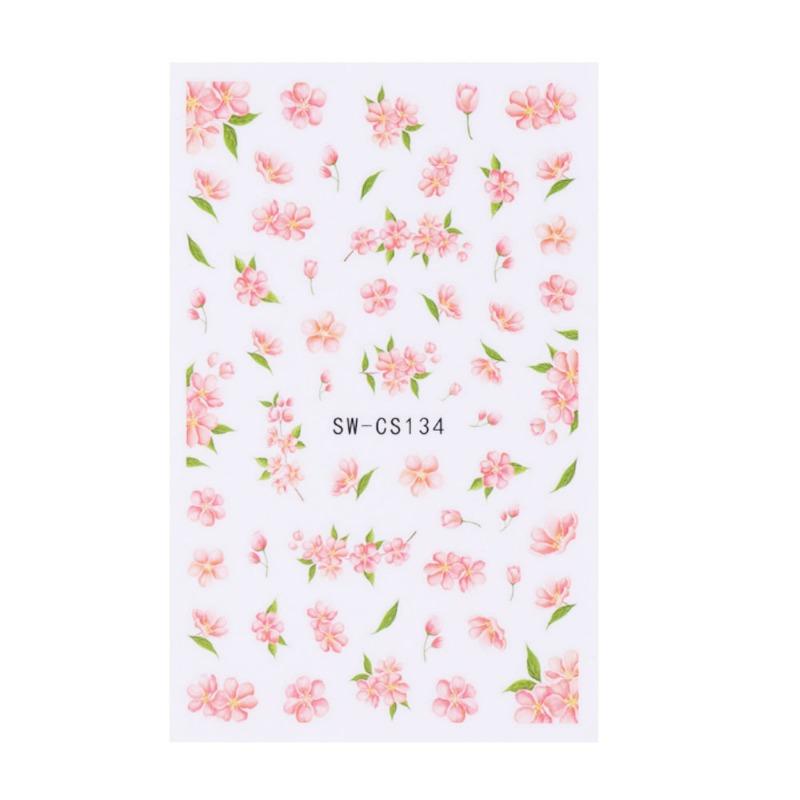 3D Nail Sticker Daisy Cherry Blossom Petal Leaf Butterfly Spring Summer Slider Y2K Manicure Decoration Tips Nail Polish