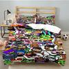 3PCS Clash Royale Heroes Collage Bedding set,Ideal For1pc Duvet Cover And 2pcs Pillowcases Perfect for Christmas gift,Ideal for Bedroom, Dormitory