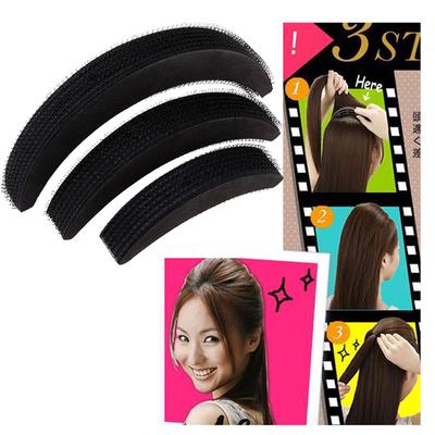 (HJGJ) 3Pcs Hair Volume Increase Puff Sponge Pad Bump Up Insert Base DIY Updo Styling