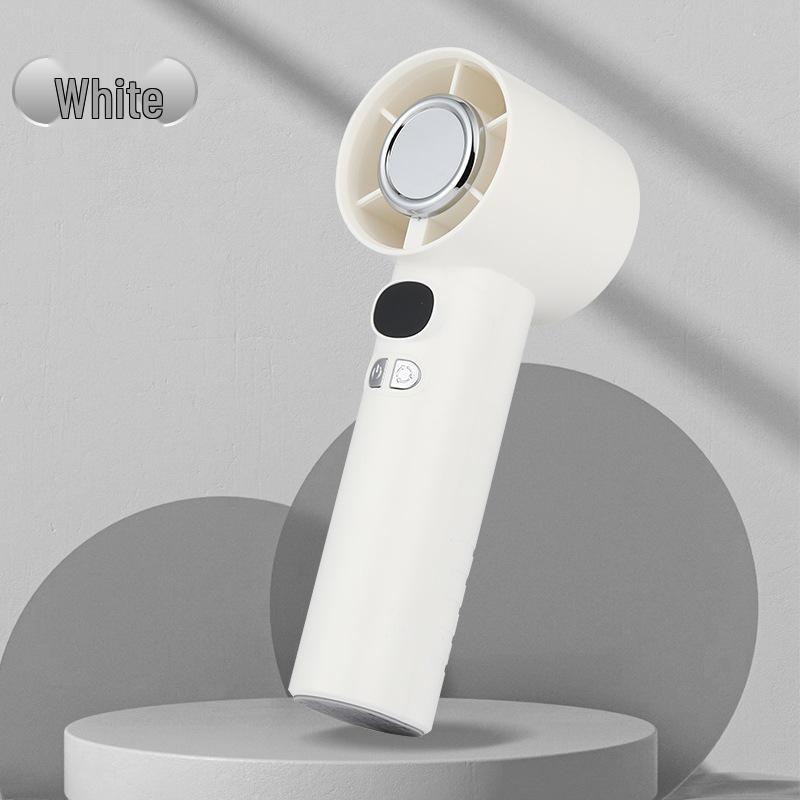 High-Speed USB Rechargeable Portable Mini Handheld Fan with 100-Speed Turbine Power for Strong Wind