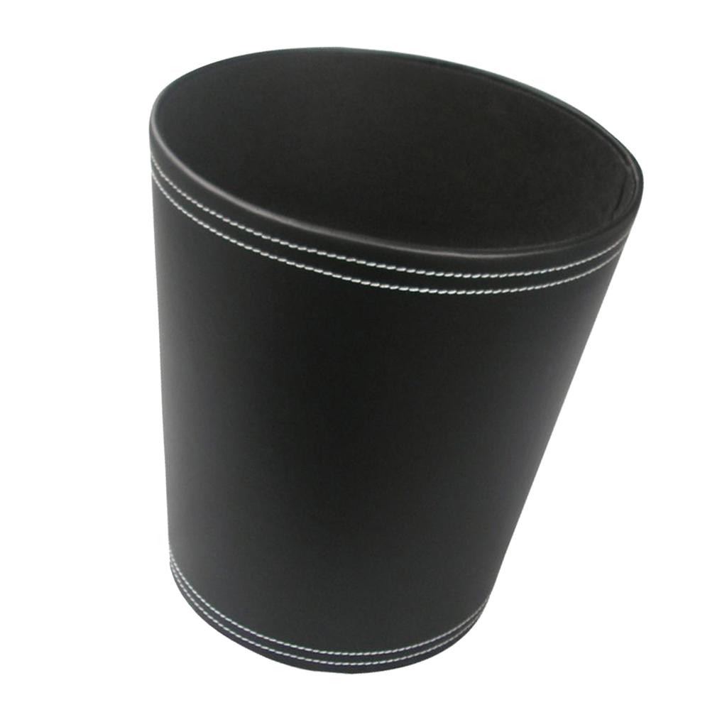Black/ Bathroom Bedroom Office Wastebasket Garbage Bin Trash Can Waste Storage Basket