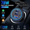 78W Διπλή Πρίζα Φορτιστής Αυτοκινήτου PD QC3.0 Αξεσουάρ Αδιάβροχη Πρίζα Γρήγορης Φόρτισης 3.0 Πρίζα Τροφοδοσίας για 12V/24V Μοτοσυκλέτα Φορτηγό Σκάφος