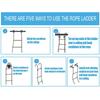 4 Step Boat Rope Ladder Folding Marine Rope Ladder Heavy Duty Climbing Rope Portable Rope Boarding Ladder