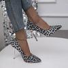 Fashion Women's Shoes Shallow Women's High Heels Hot Sale Leopard Print Party Pumps Women Sexy Pointed Toe Heels Women