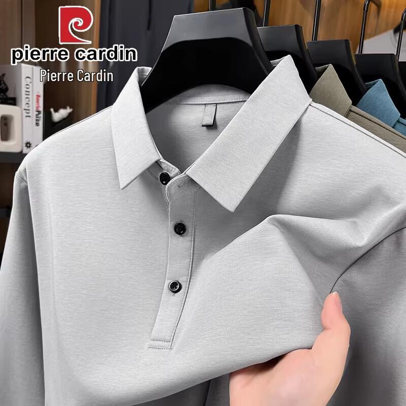 Pierre Cardin Men's Business Casual Long Sleeve Polo Shirt