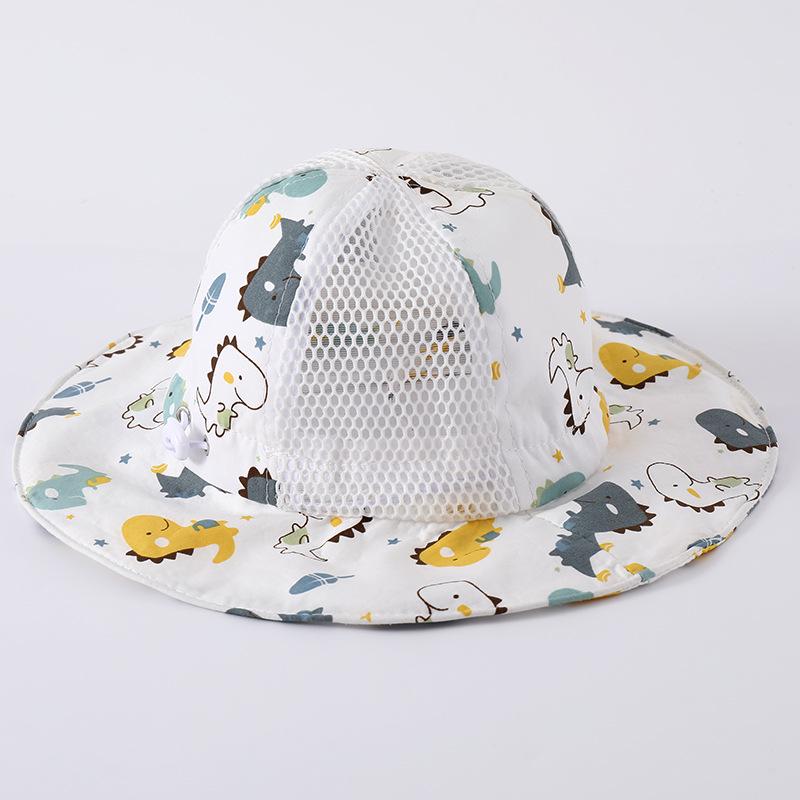 Children's Summer Mesh Sun Hat - Large Brim Fisherman Style for Boys and Girls