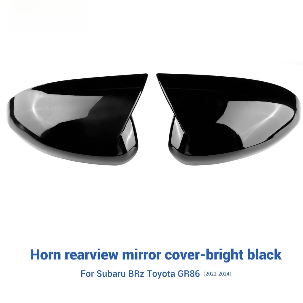 Rearview Mirror Cover For Subaru BRZ Toyota GR86 2021 2022 2023 2024 2025 Carbon Fiber ABS Glossy Black Rear View Mirror Cap.