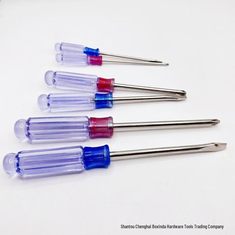Crystal Clear Mini Screwdriver Set for Mobile Phone Repair: Includes Both Phillips and Slotted Heads.