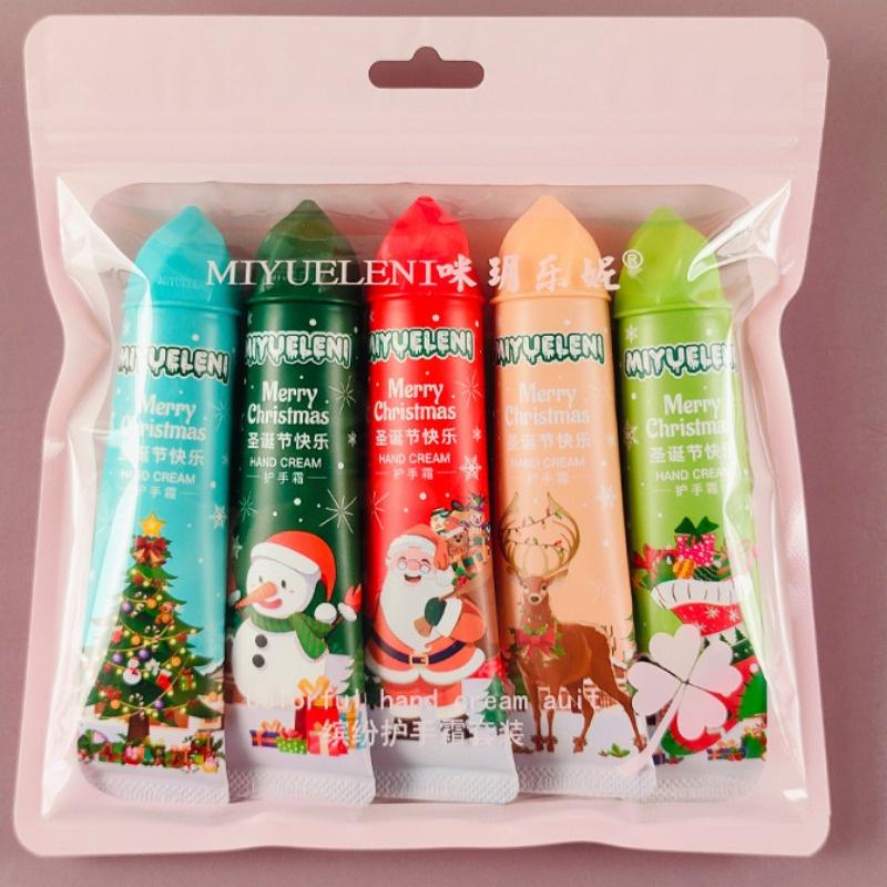 

5 шт./кор. Рождественский подарок, мороженое, крем для рук, набор, 30 г, фруктовый аромат, увлажняющий, увлажняющий