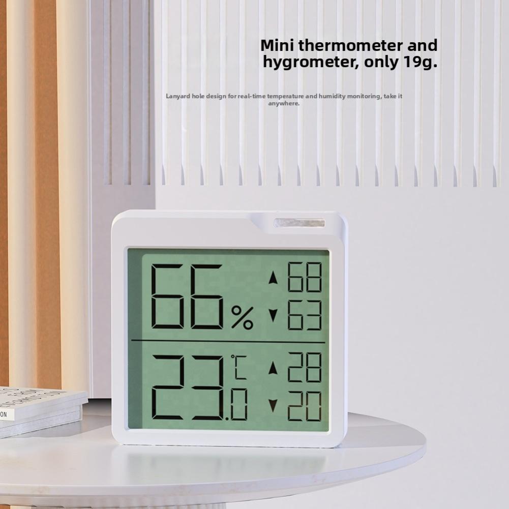 Baby room indoor electronic temperature and humidity meter with accurate real time measurement and easy placement options