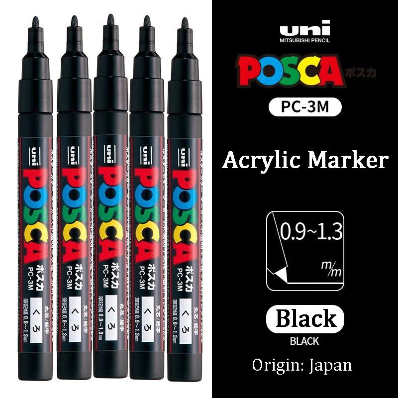 Набор маркеров UNI POSCA, НОВАЯ УПАКОВКА PC-1M 3M 5M На водной основе Цветные Перманентные Акриловые Краски Маркеры для Граффити Художественные Принадлежности rotuladores