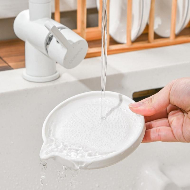 White Simple Style Ceramic Ginger Grater Tool Hand Grinder Garlic Masher Portable Carrot Ginger Grinding Kitchen Tool With Brush