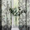 1 Stück Romantische Spitze Transparenter Vorhang, Stangentasche Blumenspitze Fenstervorhänge für Wohnzimmer Schlafzimmer Heimdeko, Fensterbespannung