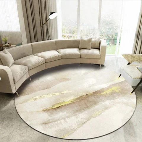 Light Luxury Round Carpet for Girls, Bedside Rugs, Children's Hanging Basket, Computer Chair Floor Mat, Bedroom, Living Room, Ho