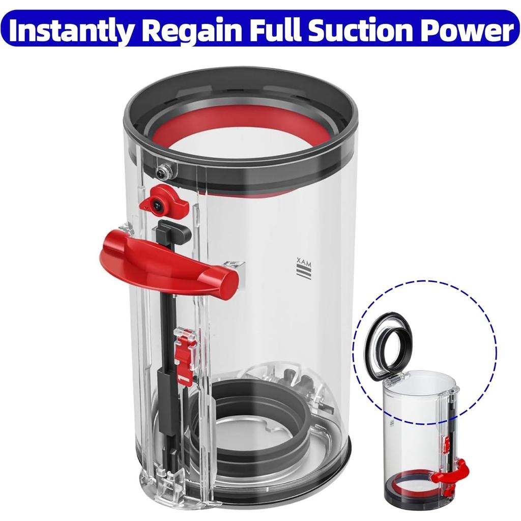 Dust Bin Replacement for Dyson V11 V15 SV14 SV15 SV22 Cordless Vacuum Cleaner, Large Canister| Dust Tank| Dustbin Spares Parts with Hepa Filter