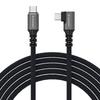 Kabel przewód kątowy USB-C Thunderbolt 4 240W 2m - czarny