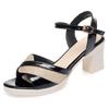 Fashion AIYUQI Summer Sandals Women 2025 New Summer Patent Leather Women's Sandals Fashion High Heeled Women's Dress Shoes