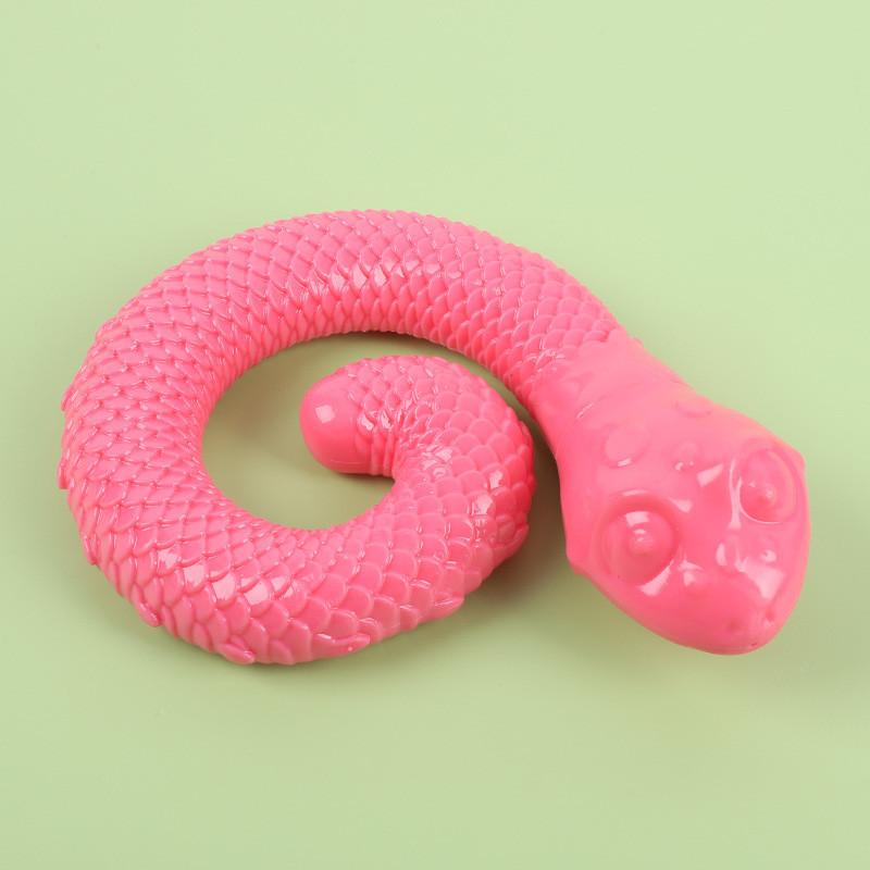 Pet Chew Toy Silicone Snake With Sound For Cats Dogs Training And Enrichment